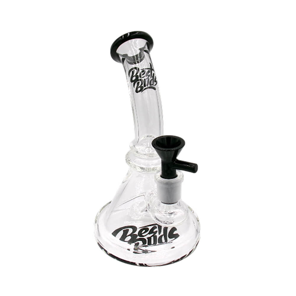 Best Buds Bent Neck Glass Bong 19.5cm