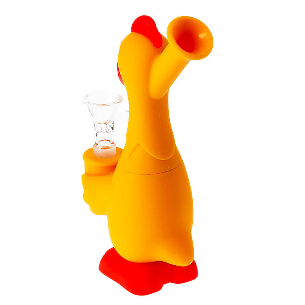 Chicken Silicone Bong Orange 18cm