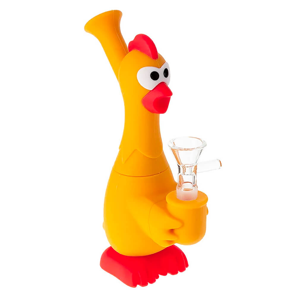 Chicken Silicone Bong Orange 18cm