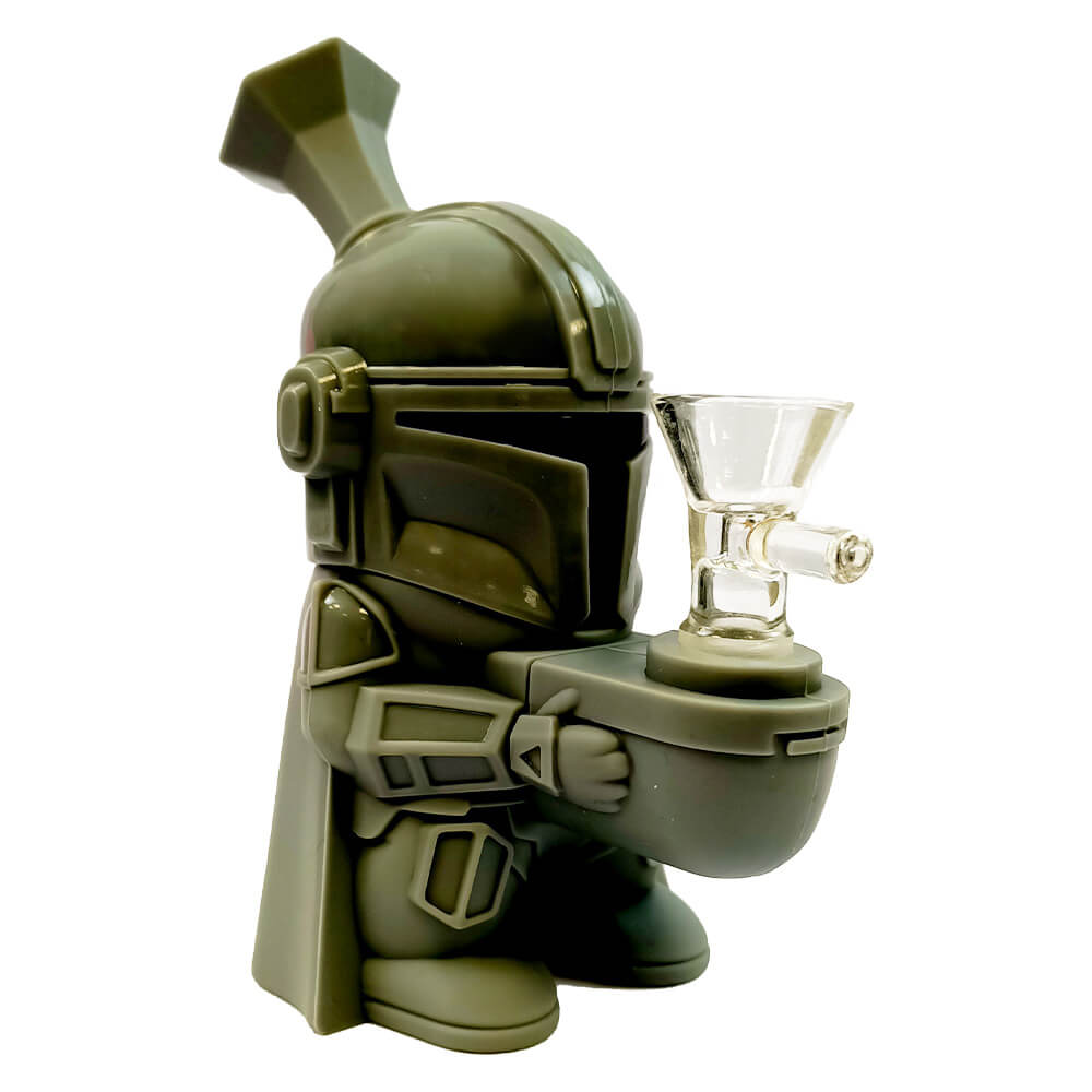 Space Hero Grey Silicone Bong with Removable Pieces 15cm