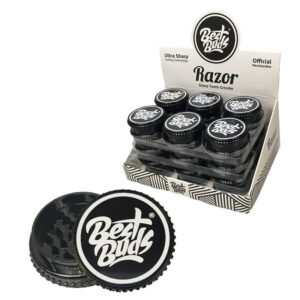 Grinder Best Buds “Razor” – Dentes Ultra Afiados 55mm | Porque a Brisa Merece Precisão