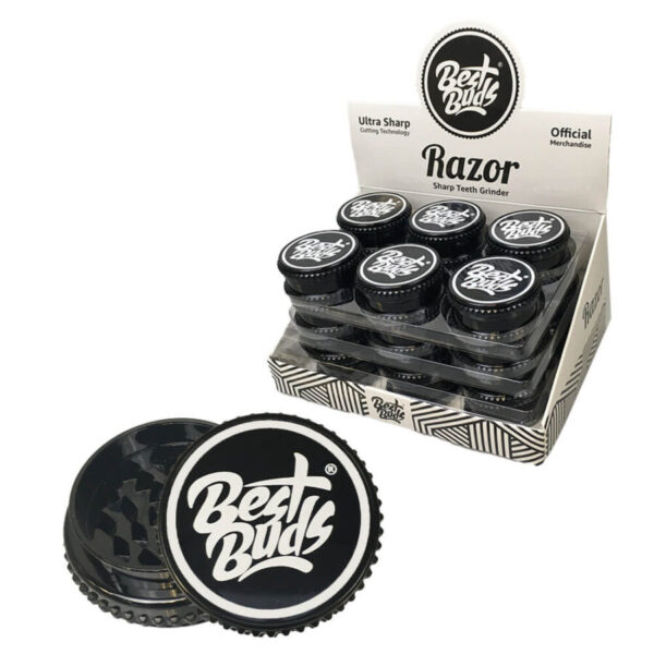 Grinder Best Buds “Razor” – Dentes Ultra Afiados 55mm | Porque a Brisa Merece Precisão